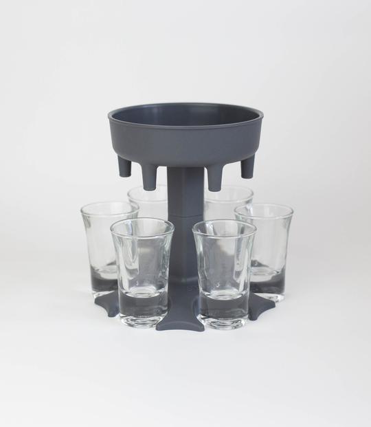 🔥Hot Seller🔥6 Shot Dispenser and Holder/Carrier Caddy Liquor Dispenser Party Gifts Drinking Games Shot Glasses Get The Party Started Faster!