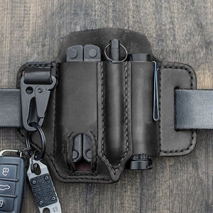 Unique Quality Leather Belt Loop Waist Multitool Sheath