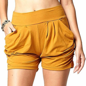 Pleated Comfy Bamboo Soft Harem Shorts
