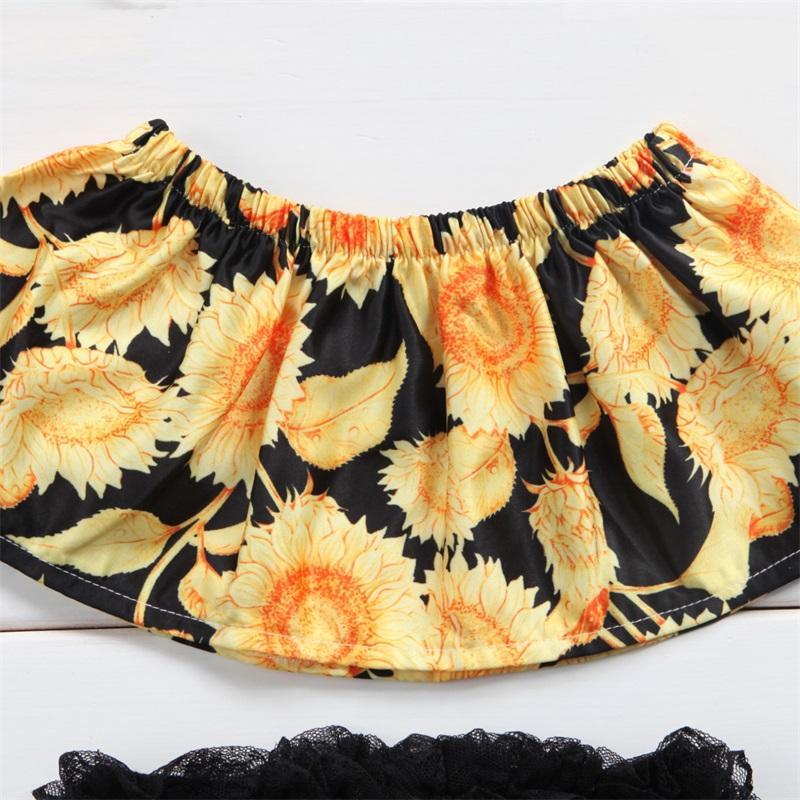 Black and Yellow Sunflower 3pcs Set